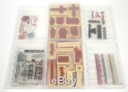 Retired STAMPIN UP STAMP SET Lot of 14 Sets, 178 NEW & USED STAMPS! Mixed Themes