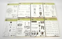 Retired STAMPIN UP STAMP SET Lot of 23 Sets, 224 NEW STAMPS! Seasons CHRISTMAS +