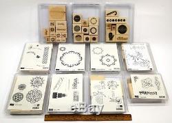 Retired STAMPIN UP STAMP SET Lot of 27 Sets, 231 STAMPS! Some Used but MOST NEW