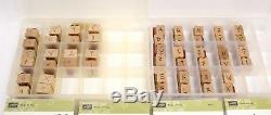 Retired STAMPIN UP STAMP SET Lot of 27 Sets, 231 STAMPS! Some Used but MOST NEW