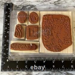 Rubber Stamp Godspeed Wooden Set Military Army Patriot Stampin up NEW