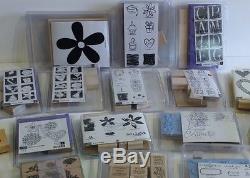 Rubber Stamp LOT Sets 120+ Individual Stamps Stampin Up Hero Anna Griffin