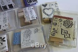 Rubber Stamp LOT Sets 120+ Individual Stamps Stampin Up Hero Anna Griffin