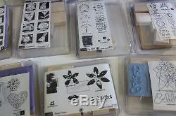Rubber Stamp LOT Sets 120+ Individual Stamps Stampin Up Hero Anna Griffin NEW