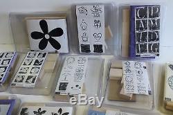 Rubber Stamp LOT Sets 120+ Individual Stamps Stampin Up Hero Anna Griffin NEW