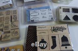 Rubber Stamp LOT Sets 120+ Individual Stamps Stampin' Up Hero Anna Griffin etc