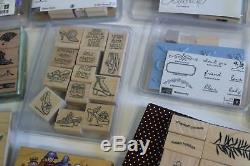 Rubber Stamp LOT Sets 120+ Individual Stamps Stampin' Up Hero Anna Griffin etc