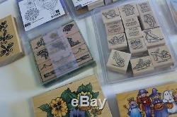 Rubber Stamp LOT Sets 120+ Individual Stamps Stampin' Up Hero Anna Griffin etc
