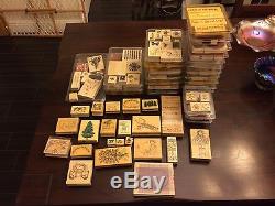 Rubber Stamps Lot Of 225 Stampin' Up Sets New And Used Mounted Unmounted