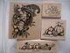 STAMPIN' UP 1996 Grand Cornucopia NEW Wood Mount Rubber Stamp SetRetired4 pc