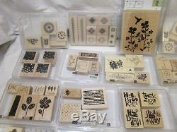STAMPIN' UP! 21 SETS/130 STAMPS, SOME RETIRED, SOME UNUSED, SOME USED, c2000s