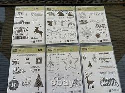 STAMPIN' UP! 32 Christmas Holiday Stamp Sets Hostess Retired Photopolymer Cling