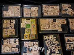 STAMPIN' UP 38 SETS 250+ EXTRA 24 PCS MOUNTED STAMPS SCRAPBOOKING EMBOSSING