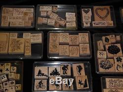 STAMPIN' UP 38 SETS 250+ EXTRA 24 PCS MOUNTED STAMPS SCRAPBOOKING EMBOSSING