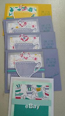 STAMPIN UP A NICE CUPPA LOT WithFRAMELITS & THANKS A LATTE ACRYLIC SET HUGE LOT