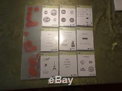 STAMPIN UP CLEAR & POLYMER MOUNT RUBBER STAMP LOT 12 SETS