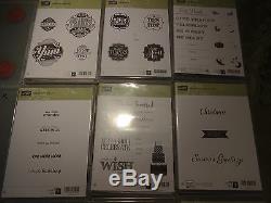 STAMPIN UP CLEAR & POLYMER MOUNT RUBBER STAMP LOT 12 SETS