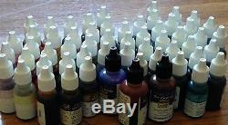 STAMPIN UP Classic DYE INK Lot 56 REFILL BOTTLES Set NEW and USED 20 pads DYI