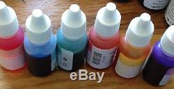 STAMPIN UP Classic DYE INK Lot 56 REFILL BOTTLES Set NEW and USED 20 pads DYI