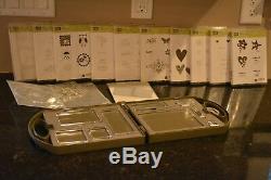STAMPIN' UP! Clear Acrylic Blocks Set 9 Storage Caddy 10 Used/Unused stamp sets