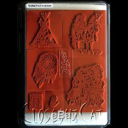 STAMPIN UP Dream Catcher STAMPS SET NEW Rare UM Tribal Indian Chief Horse Teepee