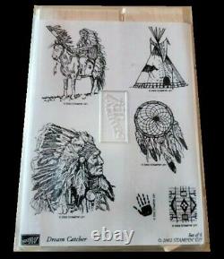 STAMPIN UP Dream Catcher STAMPS SET RETIRED Indian Chief Horse