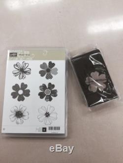 STAMPIN UP FLOWER SHOP 6 PC CLEAR STAMP SET & PANSY PUNCH