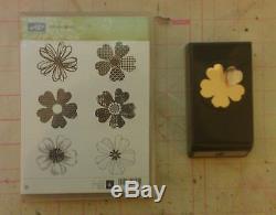 STAMPIN UP FLOWER SHOP CLEAR STAMP SET & MATCHING PANSY PUNCH