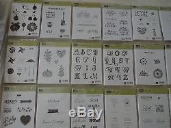 Stampin Up Huge Lot Of 40 Rubber Stamp Sets Must See