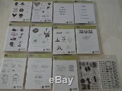 Stampin Up Huge Lot Of 40 Rubber Stamp Sets Must See