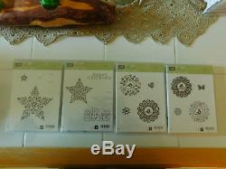 STAMPIN UP Huge Lot 10 Sets Four Seasons Bright & Beautiful Alphabet Wildflowers