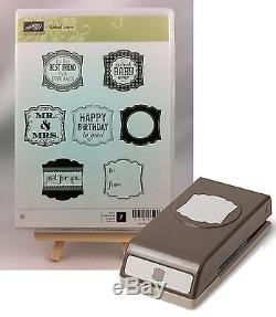 STAMPIN UP LABEL LOVE CLEAR STAMP SET & MATCHING ARTISAN LABEL PUNCH