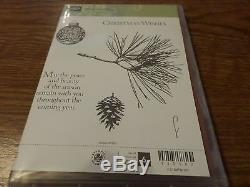 STAMPIN UP ORNAMENTAL PINE 6 PC CLEAR MOUNT STAMP SET- 0NLY 1 STAMP USED ONCE