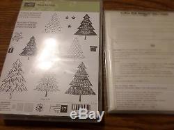 STAMPIN UP PEACEFUL PINES 17 PC PHOTOPOLYMER STAMP SET & PERFECT PINES FRAMELITS
