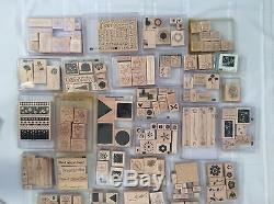 STAMPIN UP RUBBER STAMP COLLECTION LOT OVER 45 SETS AND LOOSE ALMOST 400 STAMPS