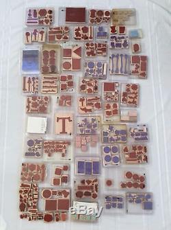 STAMPIN UP RUBBER STAMP COLLECTION LOT OVER 45 SETS AND LOOSE ALMOST 400 STAMPS