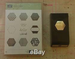 STAMPIN UP SIX SIDED SAMPLER CLEAR STAMP SET & MATCHING HEXAGON PUNCH