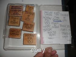 STAMPIN' UP STAMP SETS NEWithUSED/RETIRED RUBBER WOOD MOUNTED-