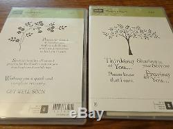 STAMPIN UP THOUGHTS & PRAYERS 8 PC 2 BOX CLEAR STAMP SET