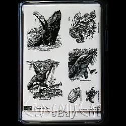 STAMPIN UP Under the Sea STAMPS SET Rare Humpback Whale Orca Dolphin Fish Turtle