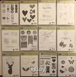 STAMPIN UP Unmounted Rubber Stamp Lot 36 Sets