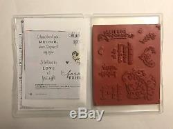STAMPIN UP Unmounted Rubber Stamp Lot 36 Sets
