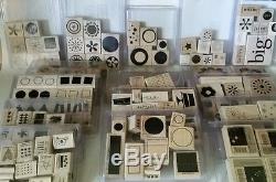 STAMPIN UP Wood Block Rubber Stamp Collection LOT of 17 SETS & 137 Stamps EUC
