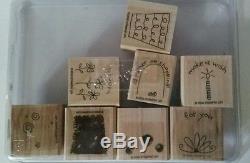 STAMPIN UP Wood Block Rubber Stamp Collection LOT of 17 SETS & 137 Stamps EUC