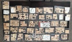 STAMPIN UP! Wood mount stamp sets Over 110 Sets Some New Some Used