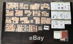 STAMPIN UP! Wood mount stamp sets Over 110 Sets Some New Some Used