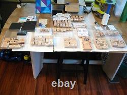 STAMPIN UP and Other brands. Huge Lot 123 MOL Mixed Wooden Rubber Stamps, sets