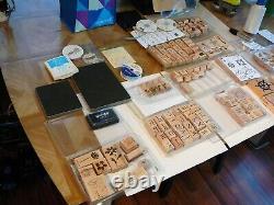 STAMPIN UP and Other brands. Huge Lot 123 MOL Mixed Wooden Rubber Stamps, sets