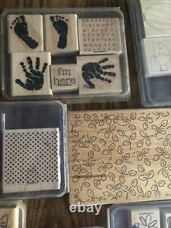 Set Of 84 Ink Stamps Almost All Are Stampin Up. Many Seasons And Designs