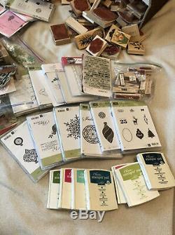 Set Of Hundreds Of Stampin Up Stamps Ink Dies Cut Outs 400-500 Pieces